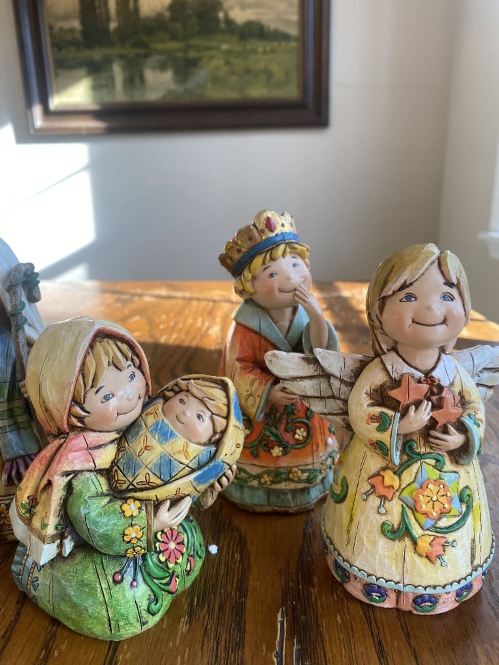 Whimsical Nativity Set Robert Stanley "The Promise Of Christmas" Figurine Set